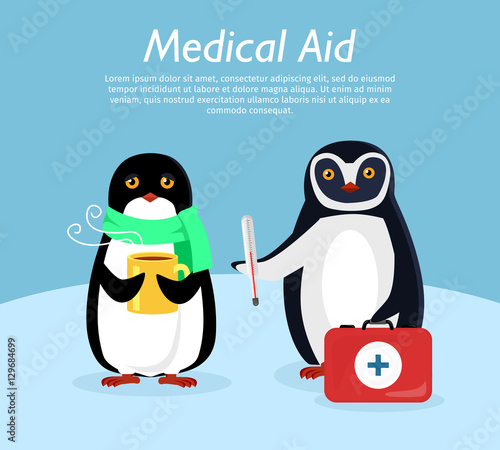 Medical Aid Conceptual Flat Stye Vector Banner