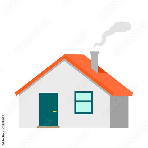 House Vector Illustration in Flat Design