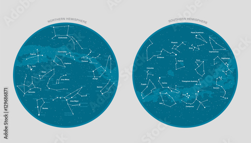 Detailed star map vector