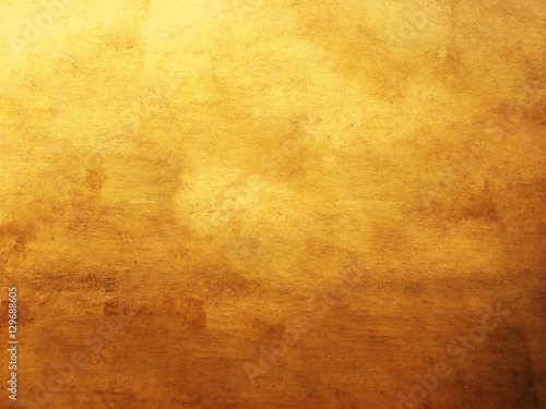 Old gold metal wall background or texture and shadow
