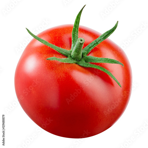 Tomato. Fresh vegetable isolated on white. With clipping path.