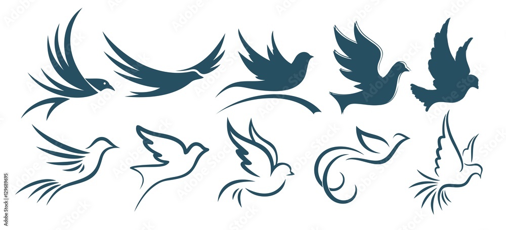 Naklejka Ptaki logo.