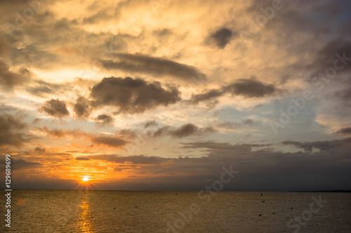 sunset at baltic sea