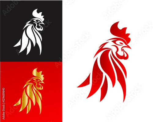Abstract Rooster Head Symbol, Suitable for Chinese New Year 2017 Rooster Year Celebration.