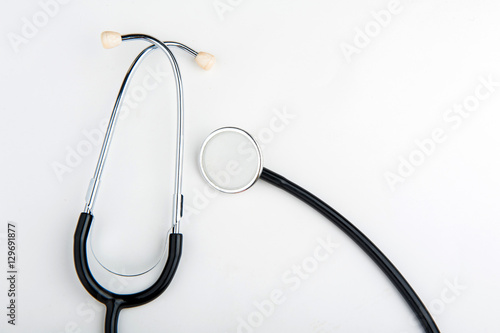 Stethoscope on white background