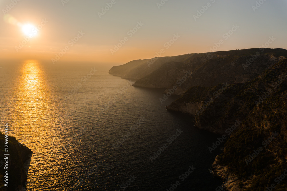 Fototapeta premium Sunset at ionian sea