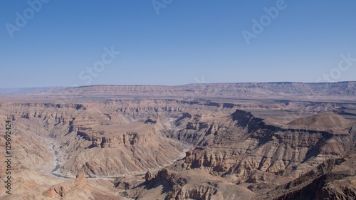 Panorama view of Fish River Canyon in Namibia