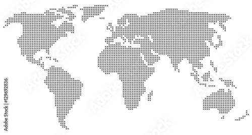 Weltkarte aus Rechtecken