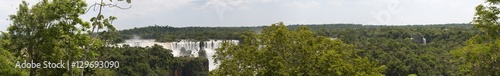 Iguazu  13 11 2010  la vegetazione con vista panoramica delle Cascate di Iguazu  generate dal fiume Iguazu al confine tra la provincia argentina di Misiones e lo Stato brasiliano del Paran  