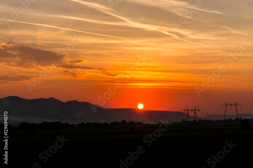 Sunset and clouds