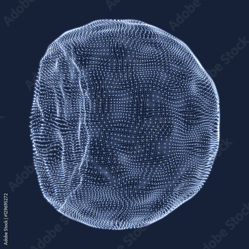The Half-sphere Consisting of Points. Abstract Grid.