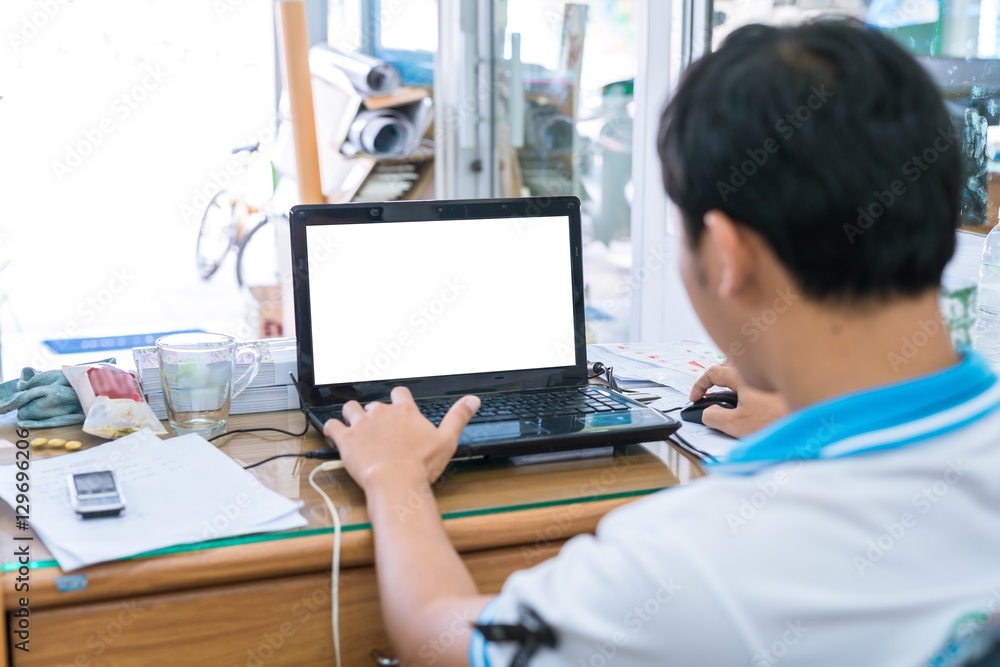 designer working on computer screen,
office man working on blank notebook screen with copy space.
designer working on computer screen,
office man working on blank notebook screen with copy space.