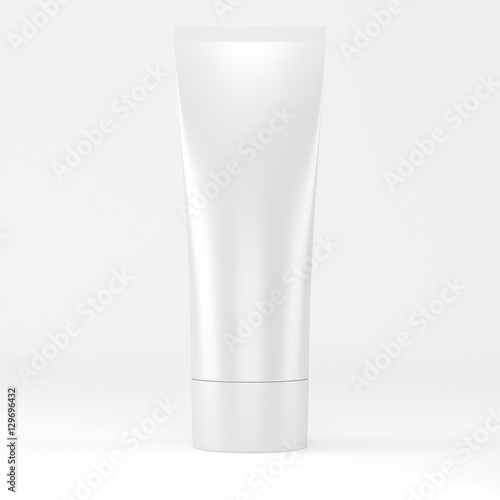 white tube for cosmetic - 3d illustration