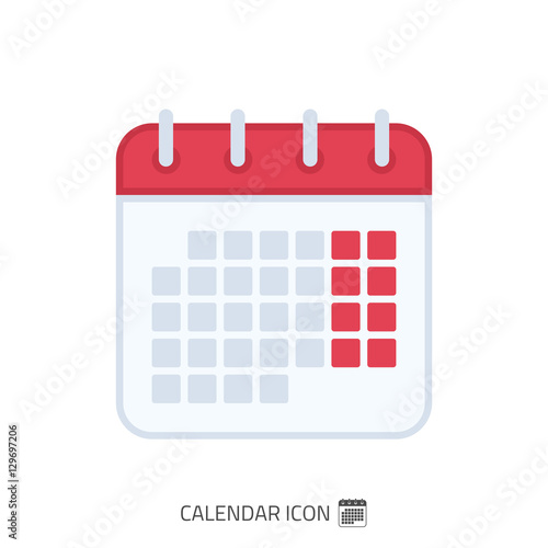 Calendar icon vector.