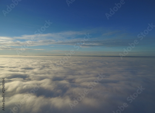 flight above clouds