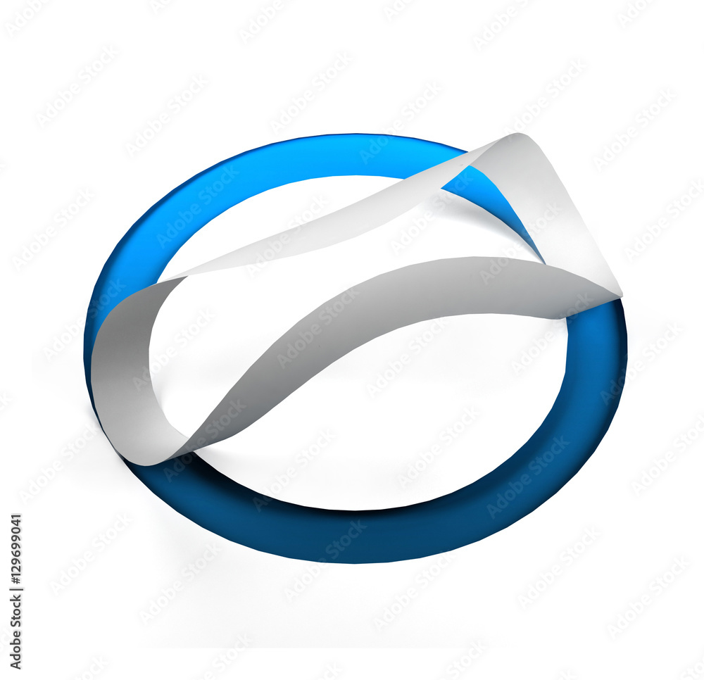 Curl Paper Font on cut out background. letter O. 3d rendering Curl Paper Font on cut out background. letter O. 3d rendering