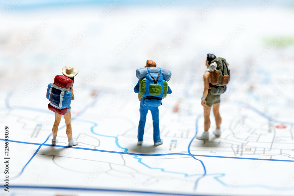 Obraz premium Tourism and travel concept. Macro photo
