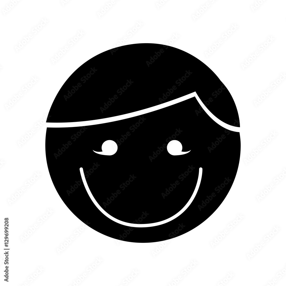 Obraz premium cute boy character icon vector illustration design