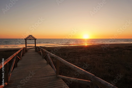 Sunset Beach  El Palmar Spain 
