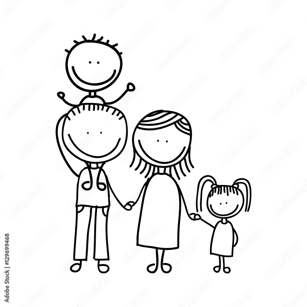 cute little family character icon vector illustration design cute little family character icon vector illustration design