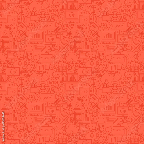 Red Line SEO Seamless Pattern