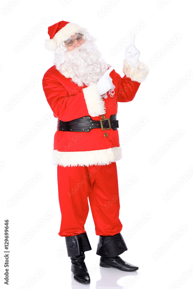 Santa Claus standing isolated on white background. Full length portrait Santa Claus standing isolated on white background. Full length portrait