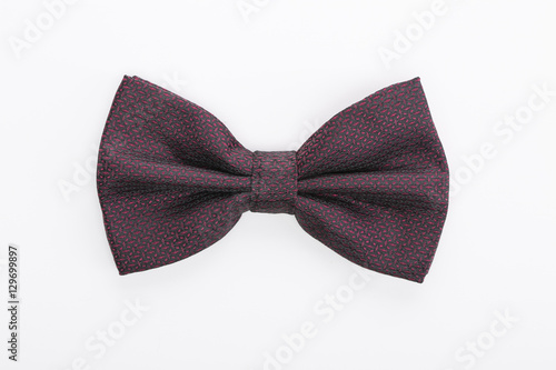 Color bow tie isolated on white background