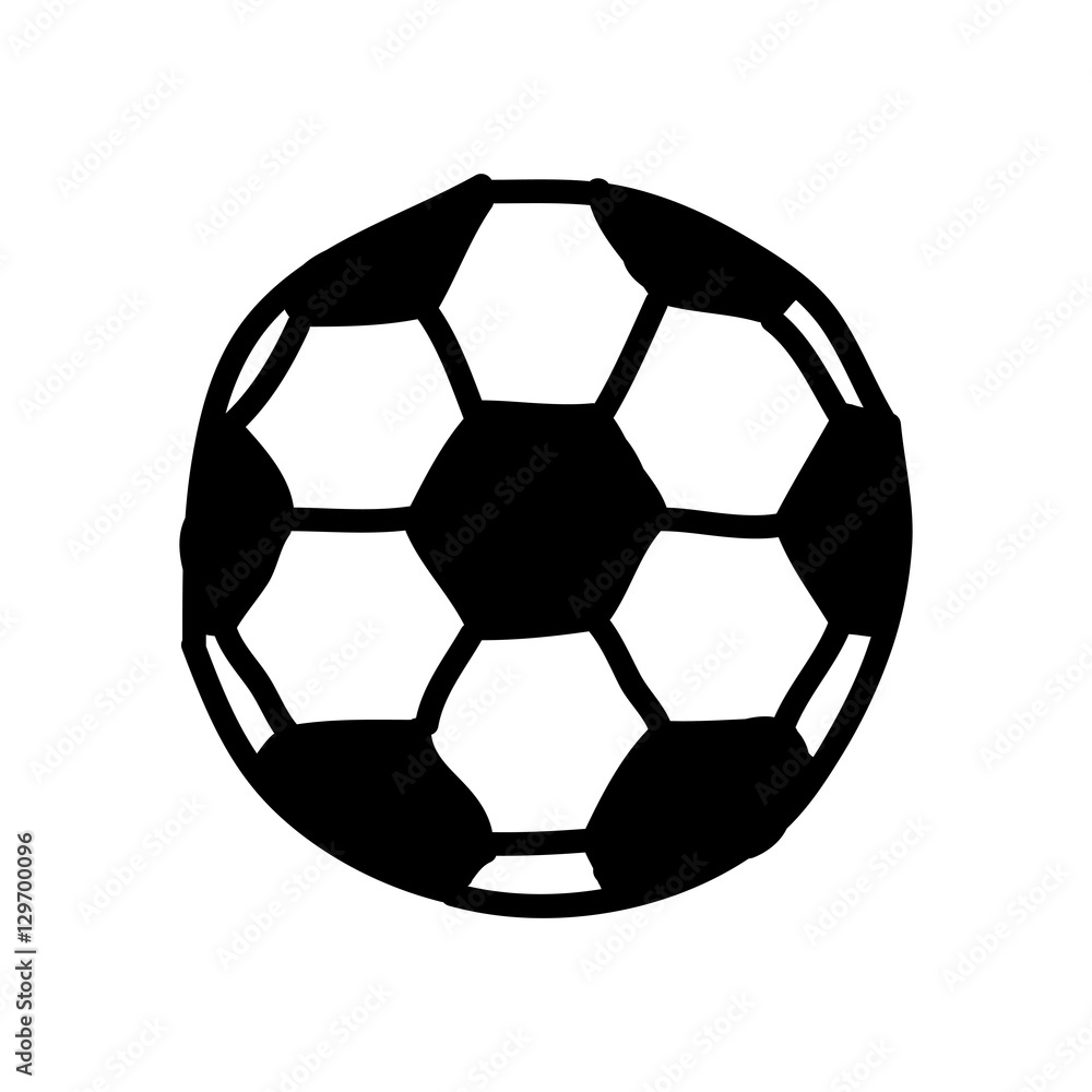 Fototapeta premium soccer balloon drawing isolated icon vector illustration design