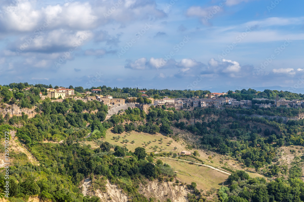 Civita di Bagnoregio, Italy. View of Lubriano town