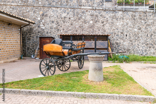 Bagnoregio, Italy. Old horse wagon