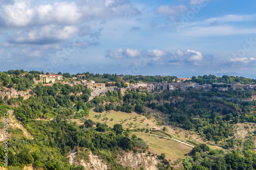 Civita di Bagnoregio, Italy. View of Lubriano town