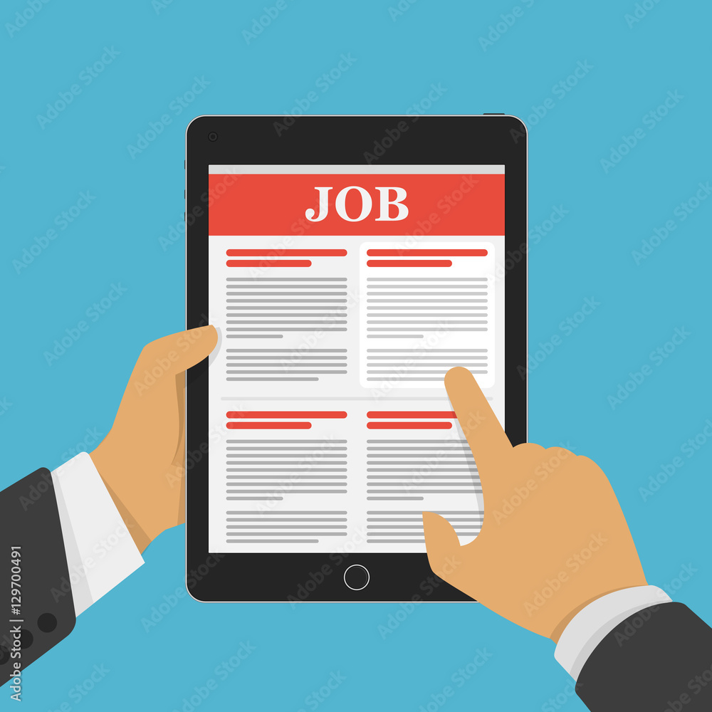 Concept of job searching. Concept of job searching.
