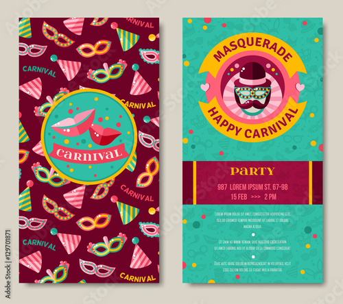Funfair funny tickets design with pattern