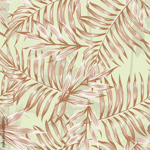 palm leaves brown pattern