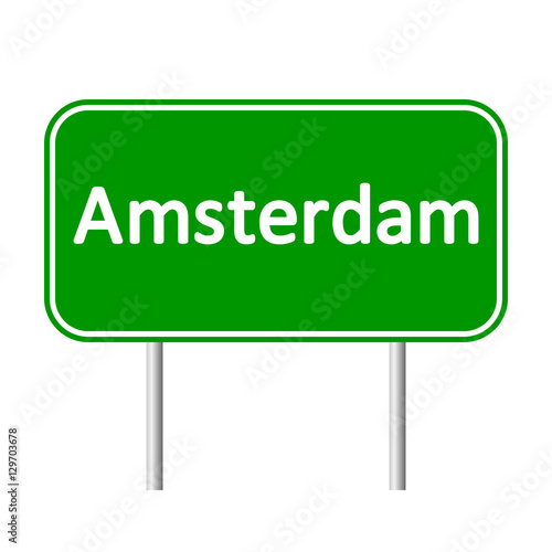 Amsterdam road sign.