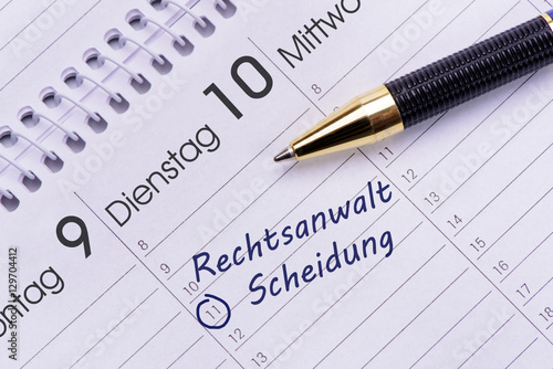Wallpaper Mural Terminkalender mit Eintrag Rechtsanwalt und Scheidung Torontodigital.ca