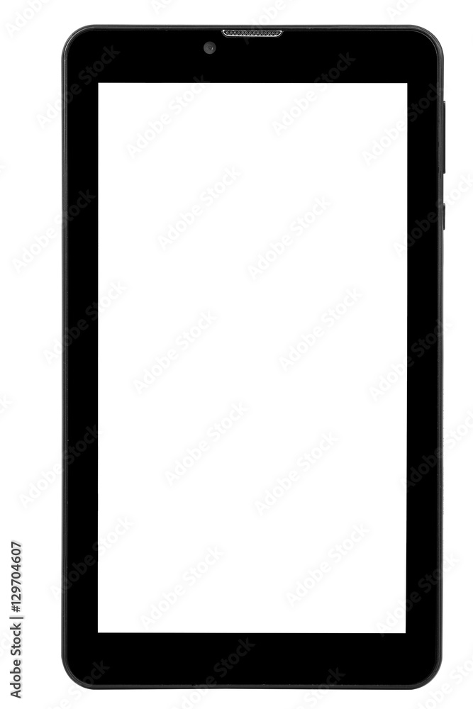 Tablet black background front straight camera Tablet black background front straight camera