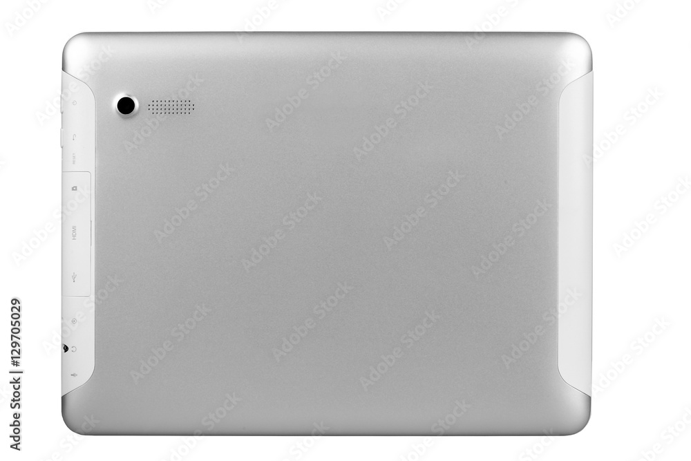 Tablet black button back left side angle Tablet black button back left side angle