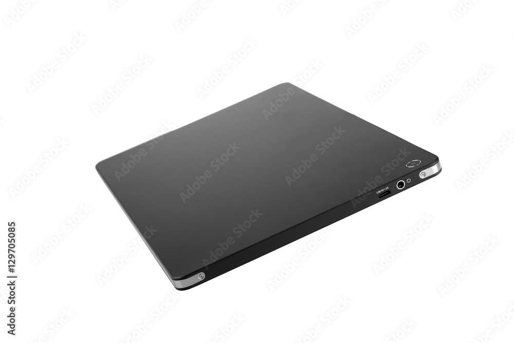 Tablet black design back right side Tablet black design back right side