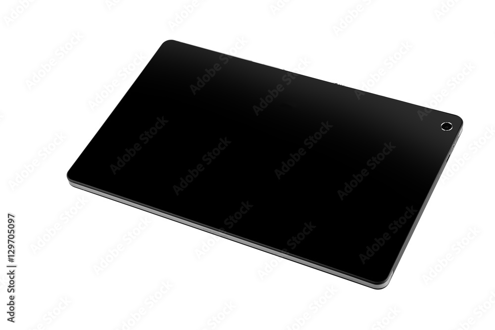 Tablet black design back straight right side Tablet black design back straight right side