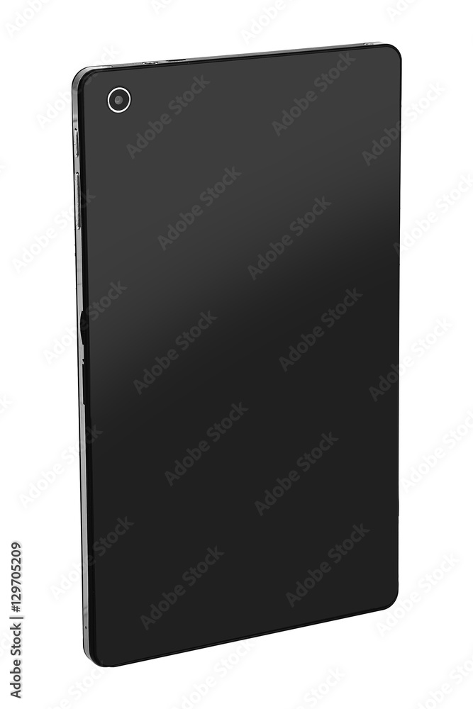 Tablet black business back straight left side Tablet black business back straight left side