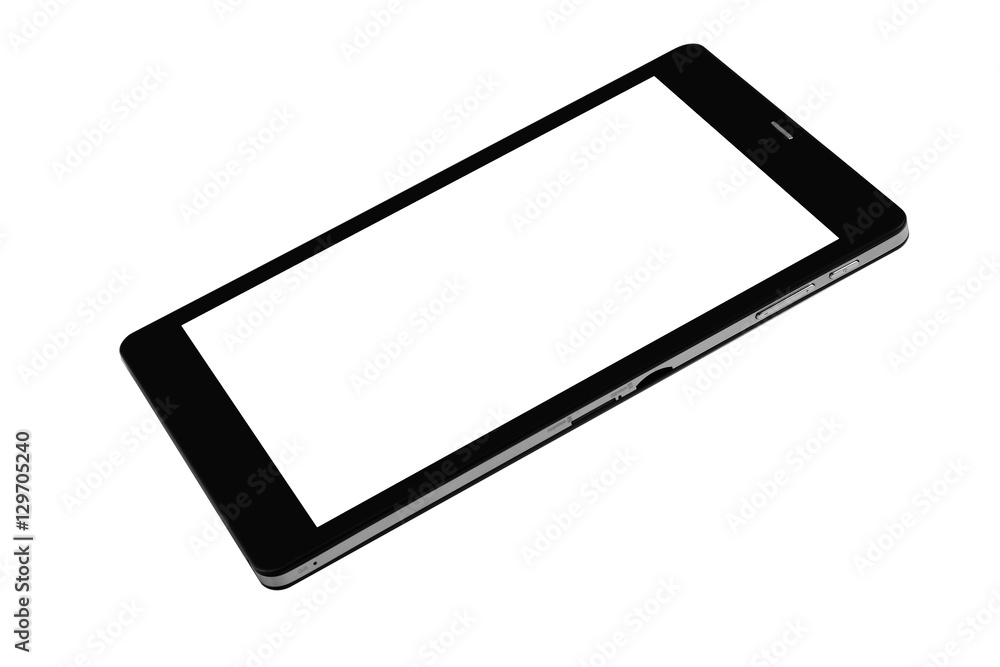Tablet black business front flying right side Tablet black business front flying right side