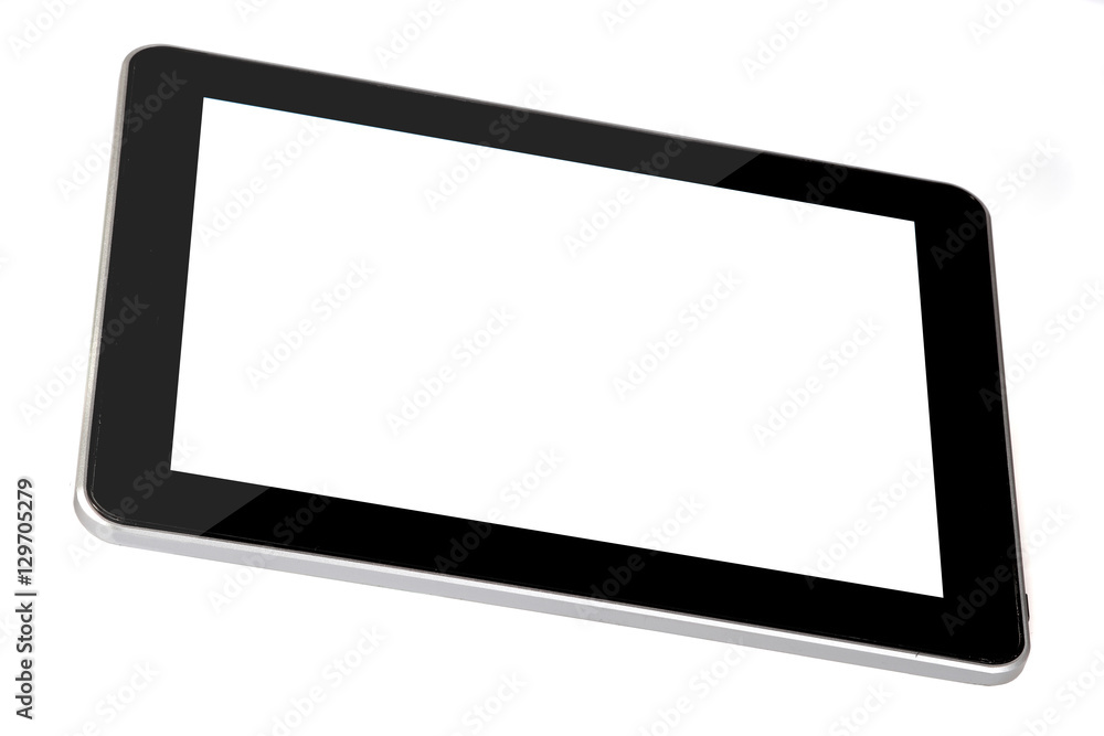 Tablet silver metal concept front straight left side Tablet silver metal concept front straight left side