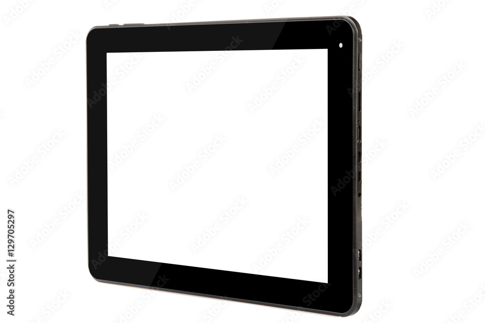 Tablet black concept front straight right side