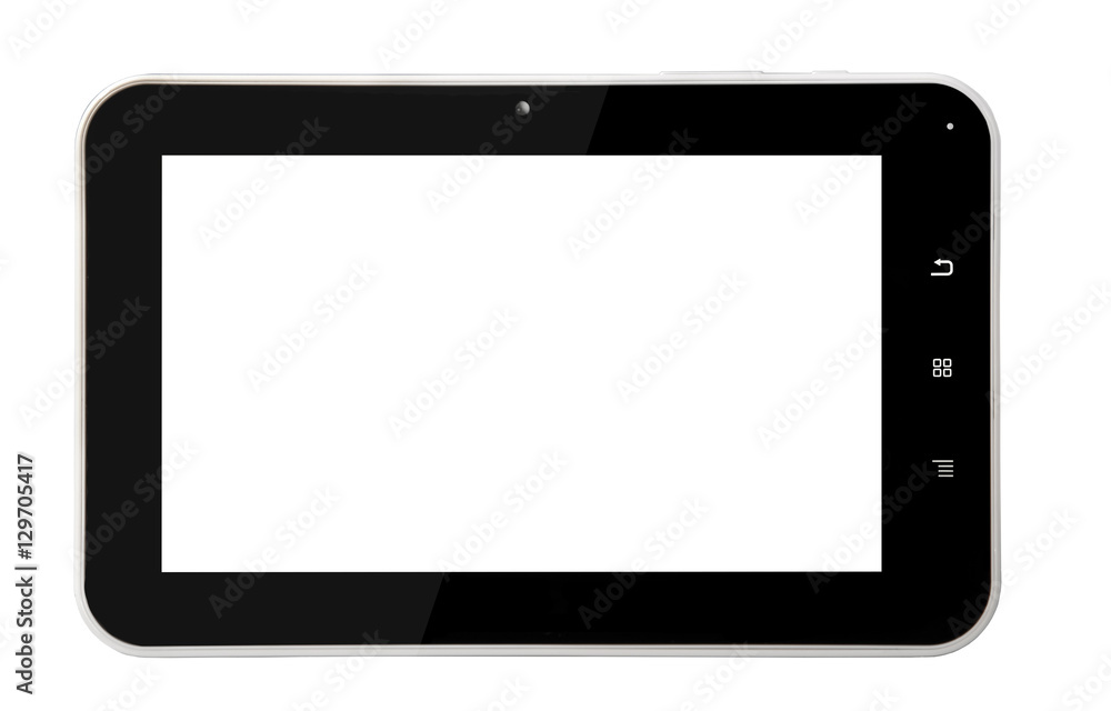 Tablet black inside white cover business front straight Tablet black inside white cover business front straight