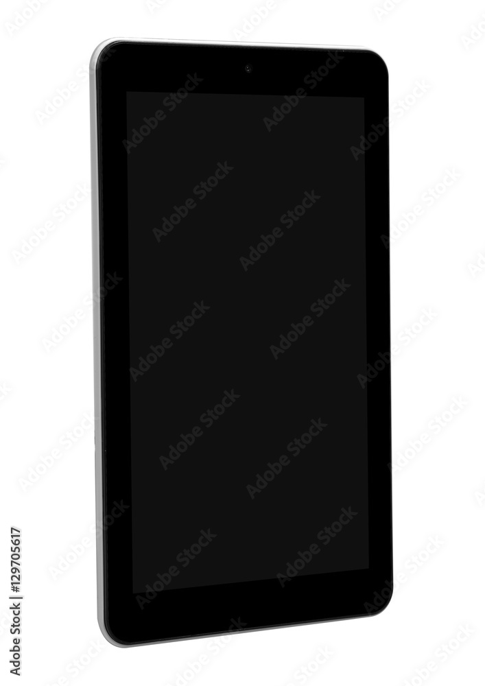 Tablet device white front straight