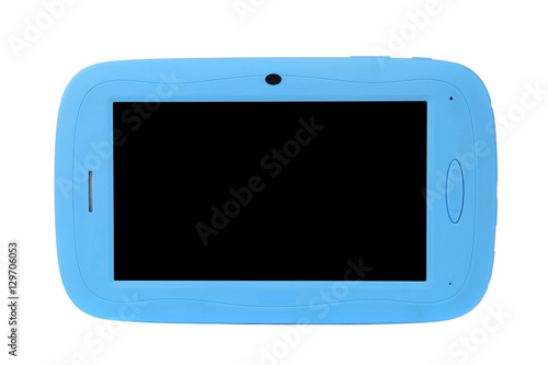 Tablet for children boy blue case front