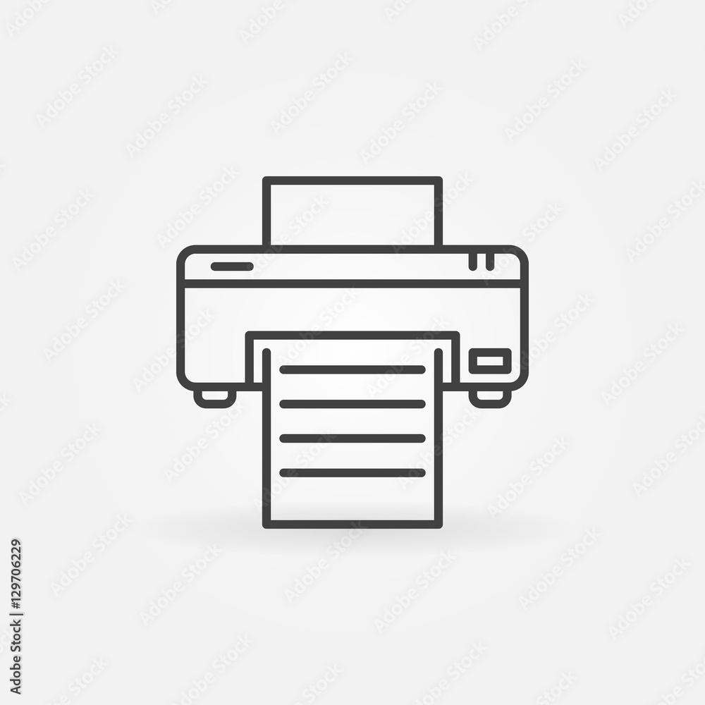 Printer line icon