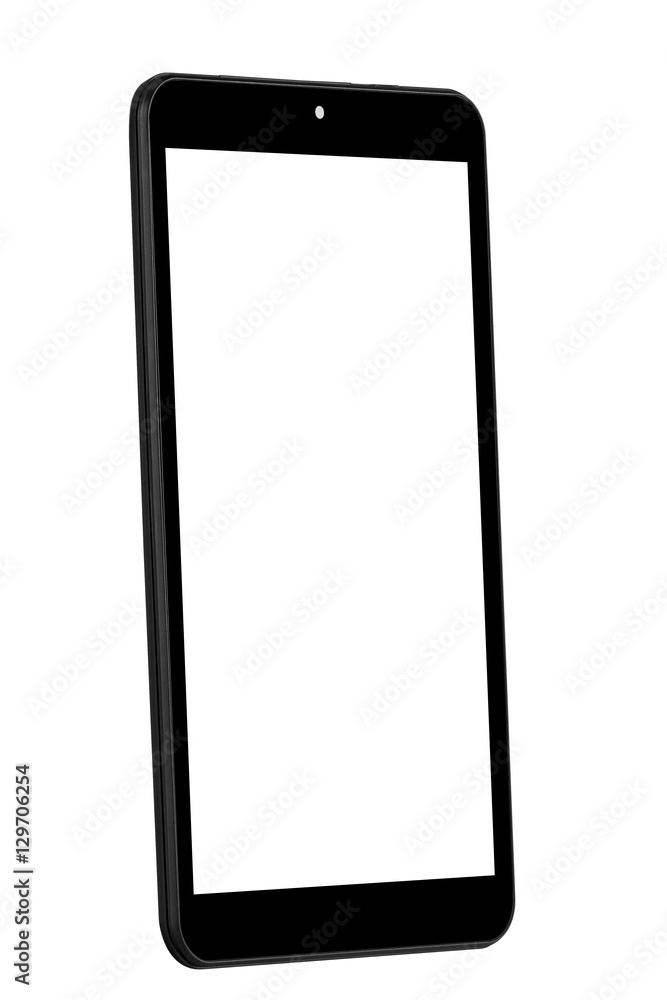 Tablet black front left side vertical screen Tablet black front left side vertical screen