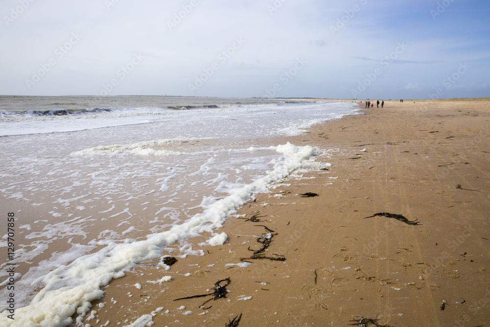 beach on the west coast of France, Vendee, l'Aiguillon sur Mer beach on the west coast of France, Vendee, l'Aiguillon sur Mer